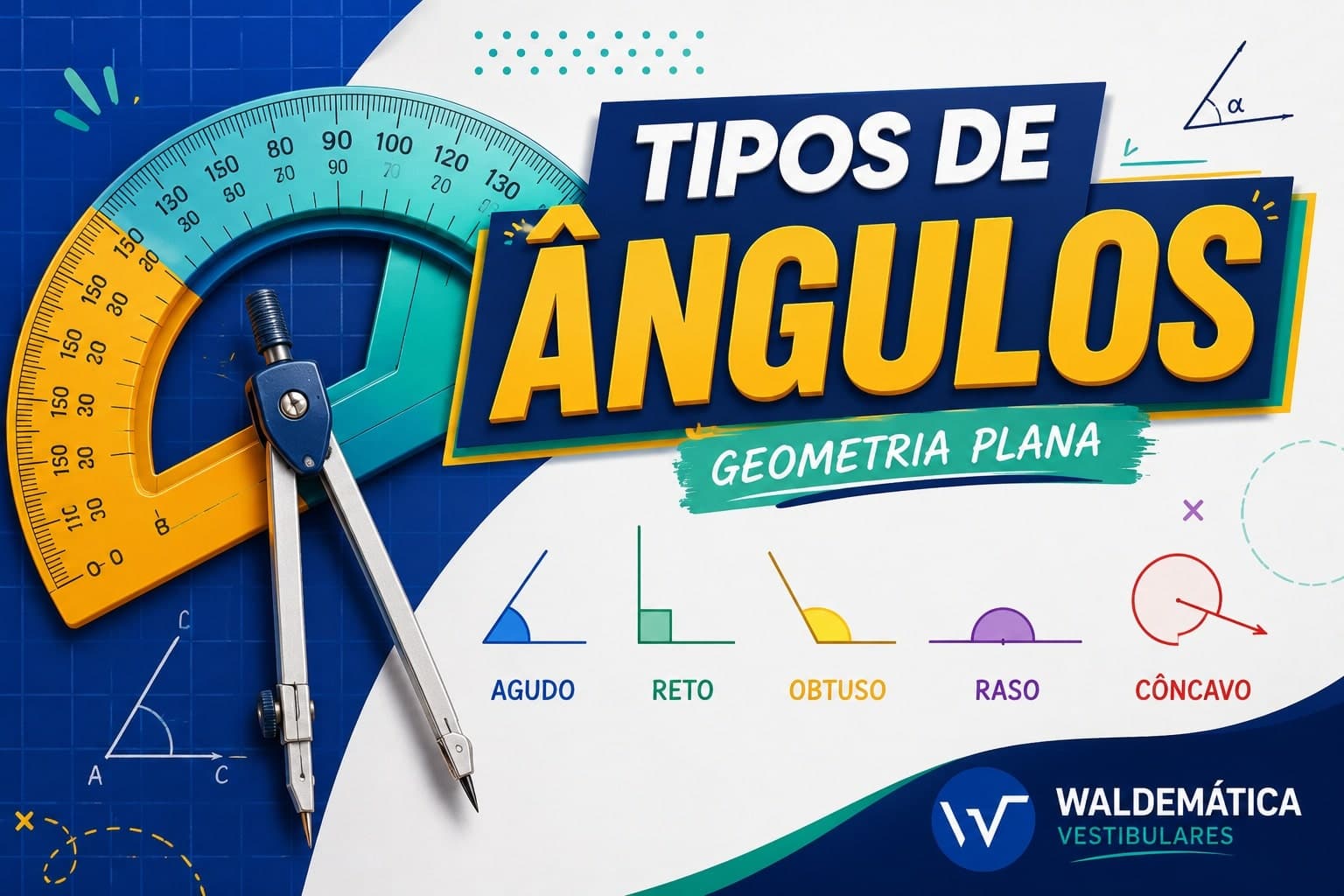 Quais são os Tipos de Ângulos? O Guia Descomplicado de Geometria Plana