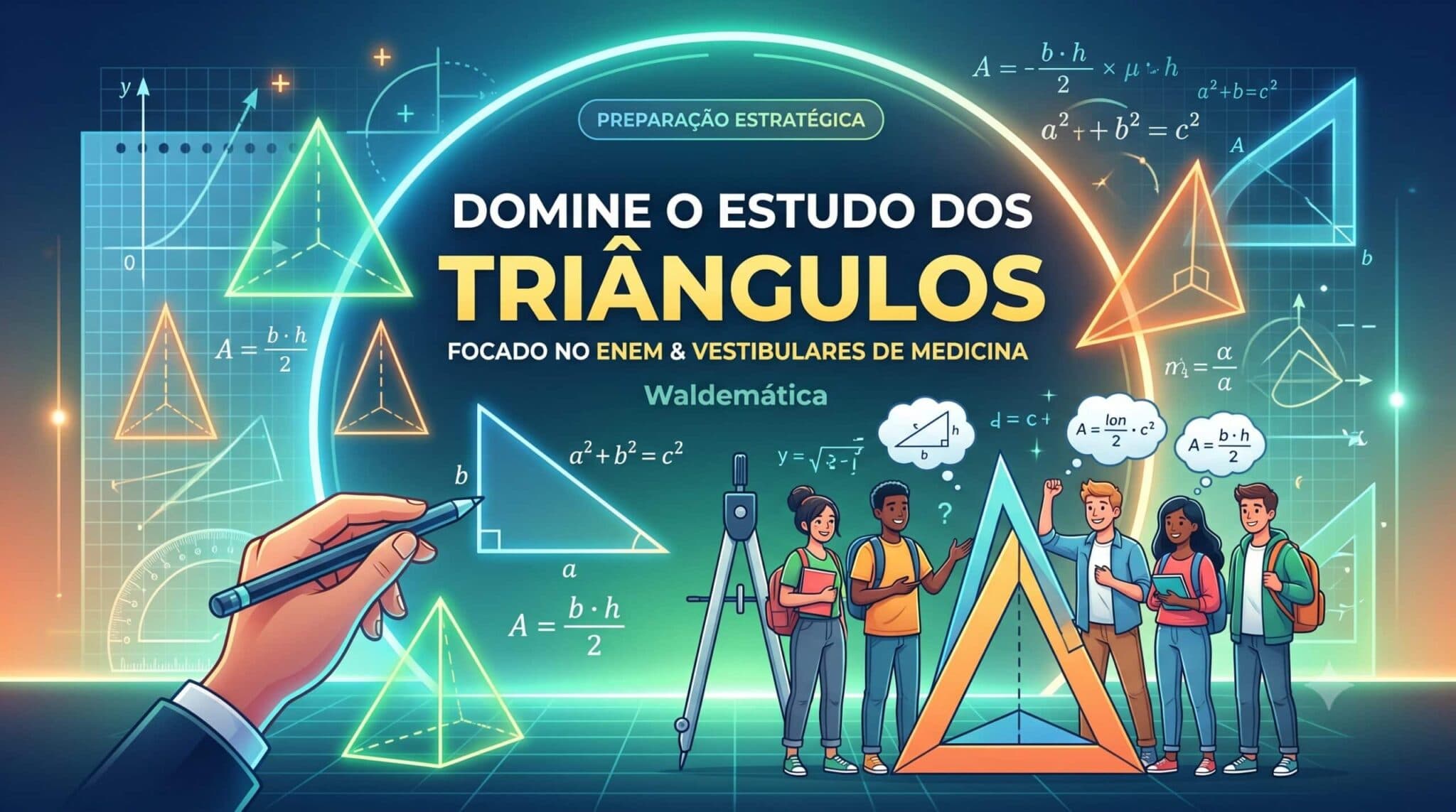 Estudo dos Triângulos: O Guia Definitivo e Descomplicado para o ENEM e Vestibulares