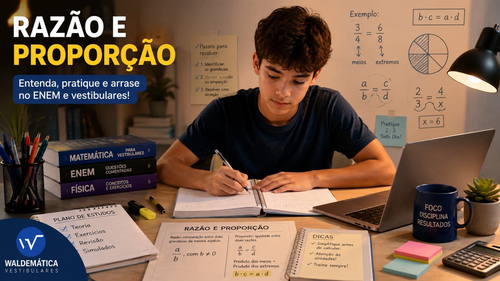 Razão e Proporção no ENEM: Como Resolver Questões de Escala, Porcentagem e Regra de Três Sem Errar