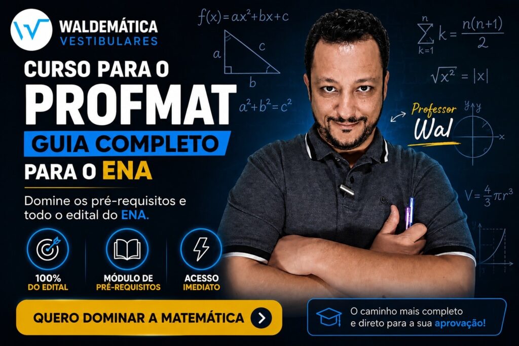 Professor de matemática sorrindo na frente de uma lousa, representando a preparação confiante com o curso para o profmat da Waldemática.